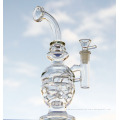 Clear Glass Bong Egg Water Pipes Skull Beaker Dab Rig Bongs Recycler Bent Neck Oil Rrigs 14.5mm joint